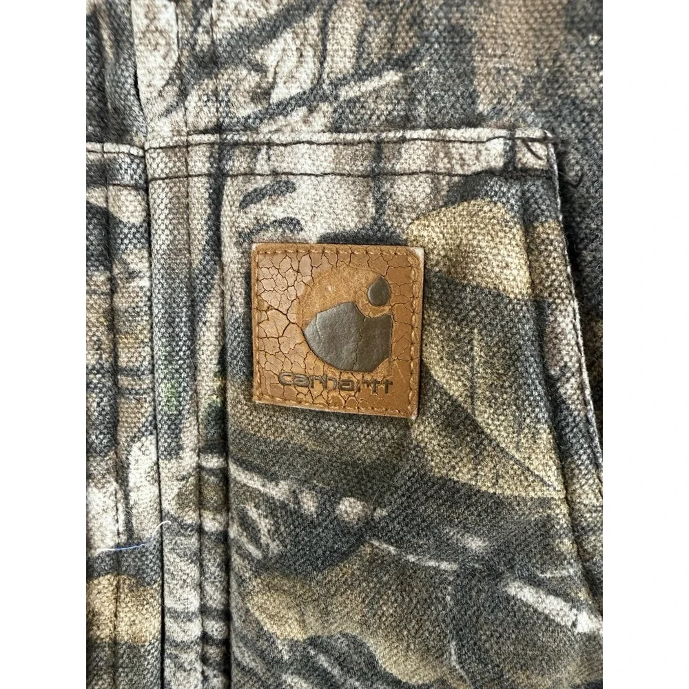 Carhartt Kids Jacket XXS 4-5 Realtree Camo Hooded Quilted Lined Hunting